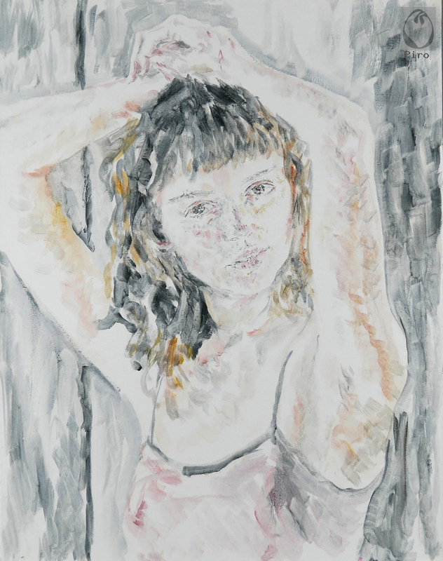 oil on paper - olio su carta di Piro